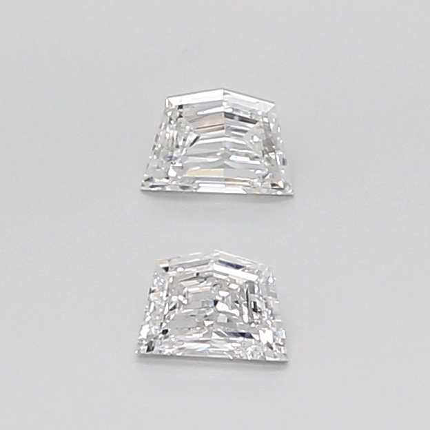 Matched pair of Cadillac lab grown diamonds, 3.80 × 2.80 mm, D VS1, 0.33ct total