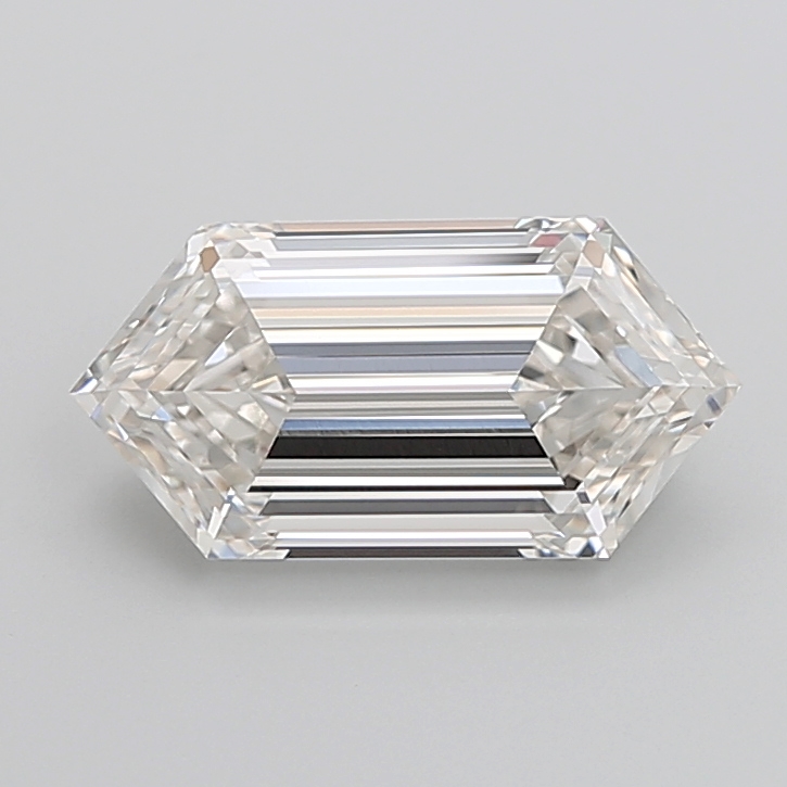 5.13 carat Hexagon lab grown diamond, H VVS2, IGI certified