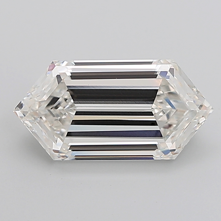 6.46 carat Hexagon lab grown diamond, G VVS2, IGI certified