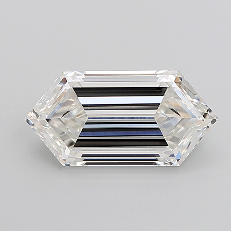5.22 carat Hexagon lab grown diamond, G VVS2, IGI certified