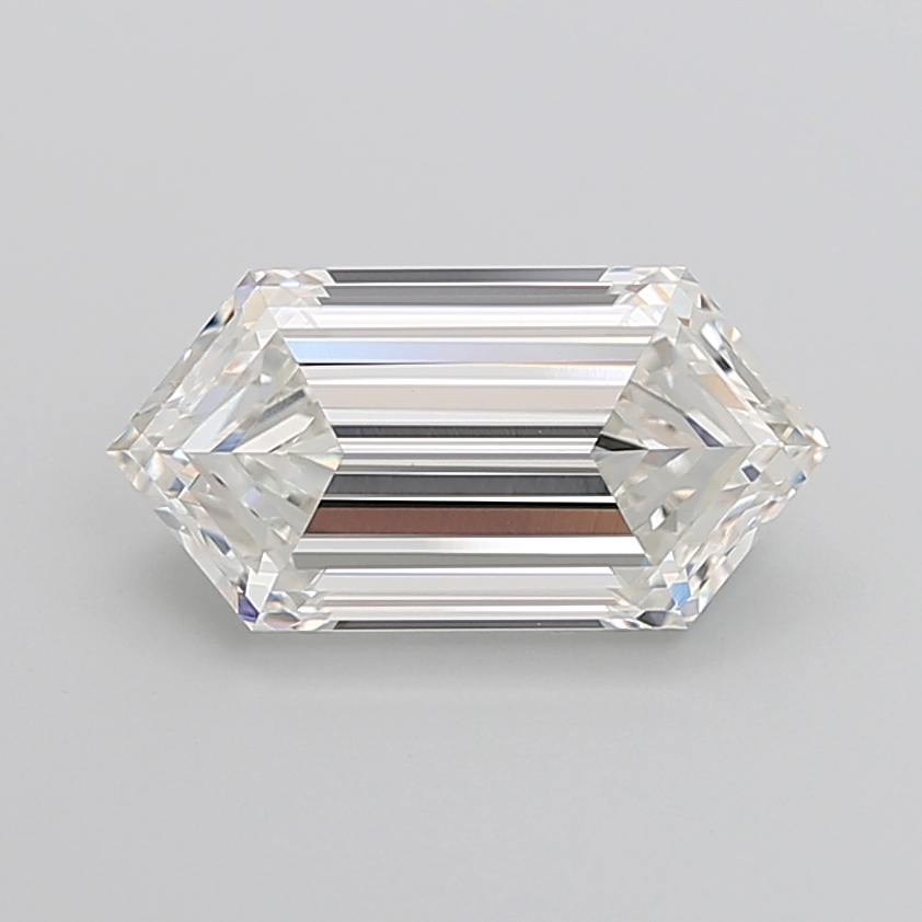 6.17 carat Hexagon lab grown diamond, G VVS2, IGI certified