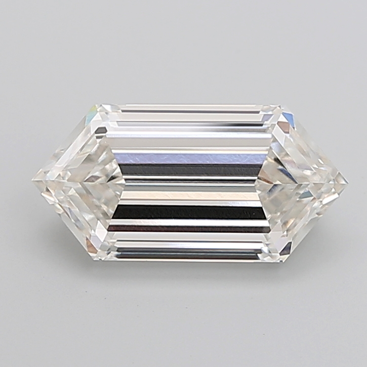 5.42 carat Hexagon lab grown diamond, G VVS2, IGI certified