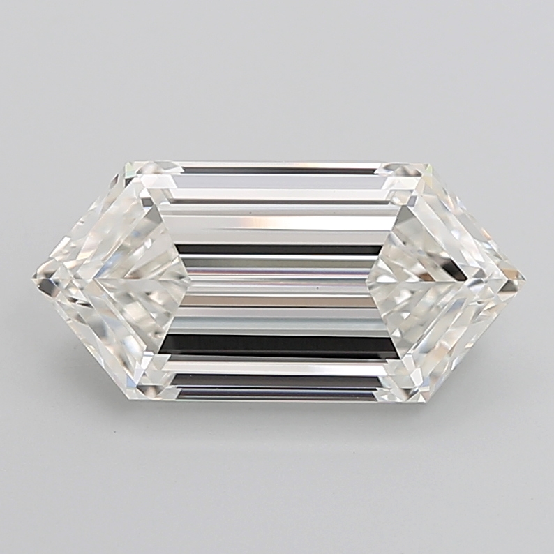 6.08 carat Hexagon lab grown diamond, G VVS2, IGI certified