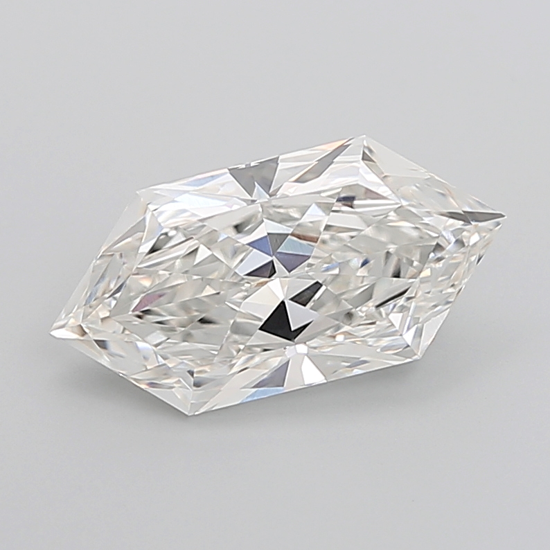 5.38 carat Hexagon Brilliant lab grown diamond, F VVS2, IGI certified