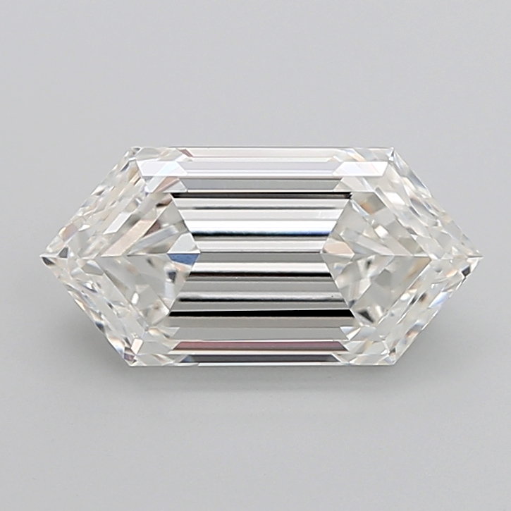 5.34 carat Hexagon lab grown diamond, G VVS2, IGI certified