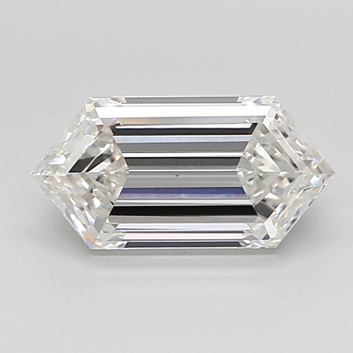 2.43 carat Hexagon lab grown diamond, G VVS2, IGI certified