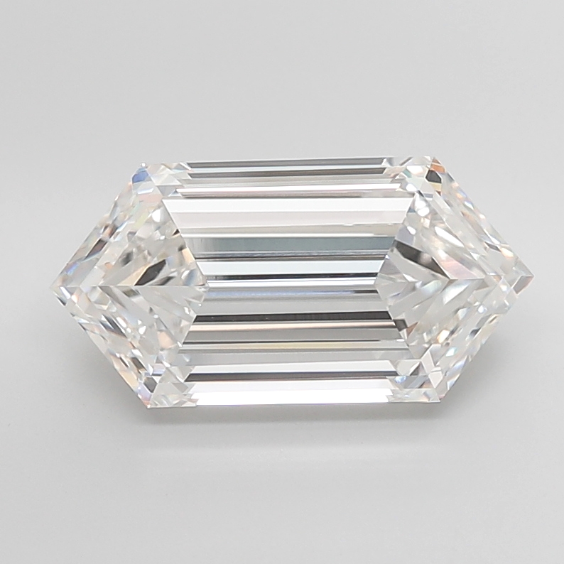 10.35 carat Hexagon lab grown diamond, H VVS2, IGI certified