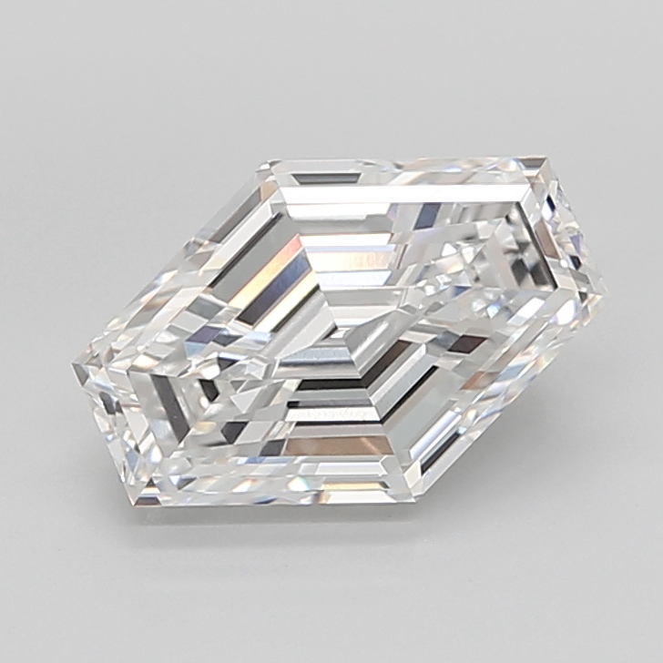 4.69 carat Lozenge lab grown diamond, E VVS2, IGI certified