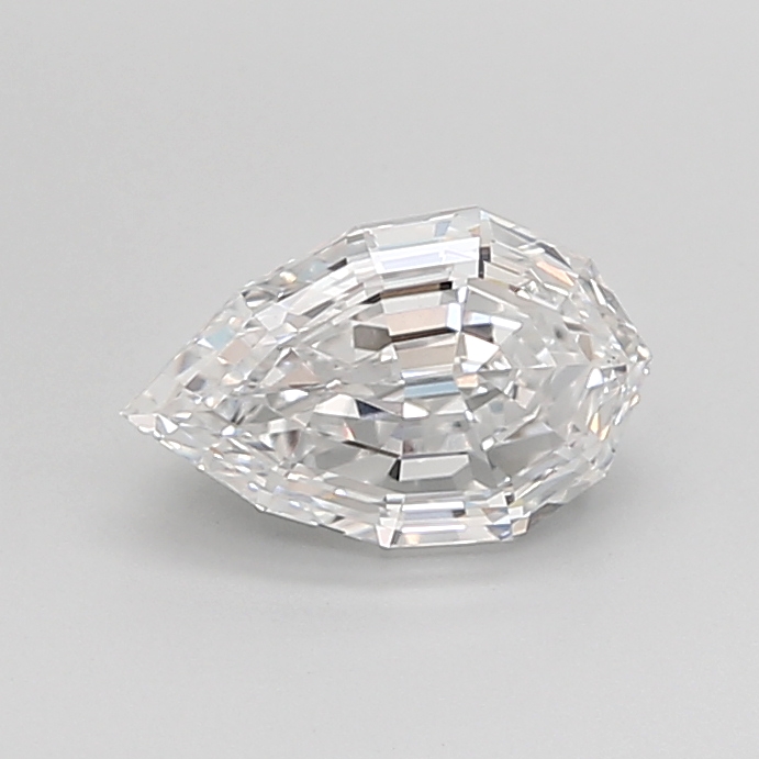 1.63 carat Pear Step Cut lab grown diamond, E VS1, IGI certified