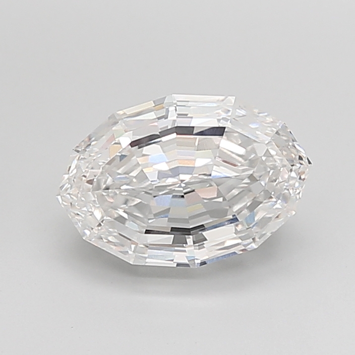 2.81 carat Oval Step Cut lab grown diamond, E VVS2, IGI certified
