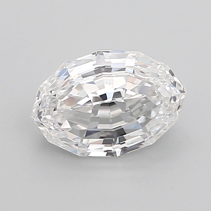 2.14 carat Oval Step Cut lab grown diamond, E VS1, IGI certified