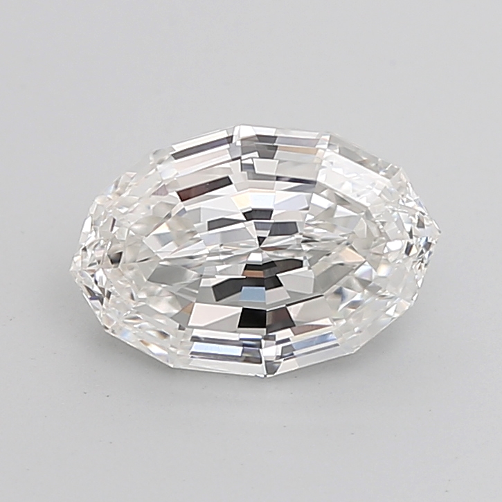 3.14 carat Oval Step Cut lab grown diamond, F VVS2, IGI certified