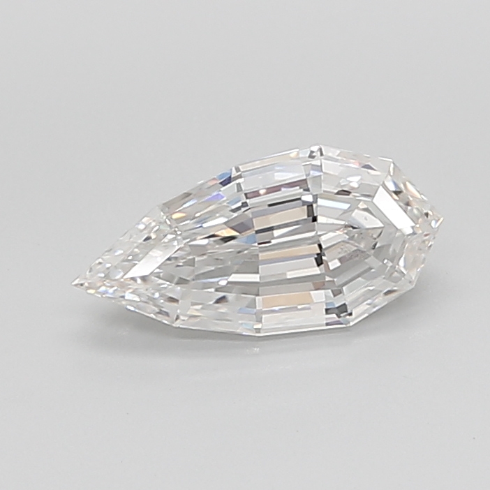 2.11 carat Pear Step Cut lab grown diamond, F VS1, IGI certified