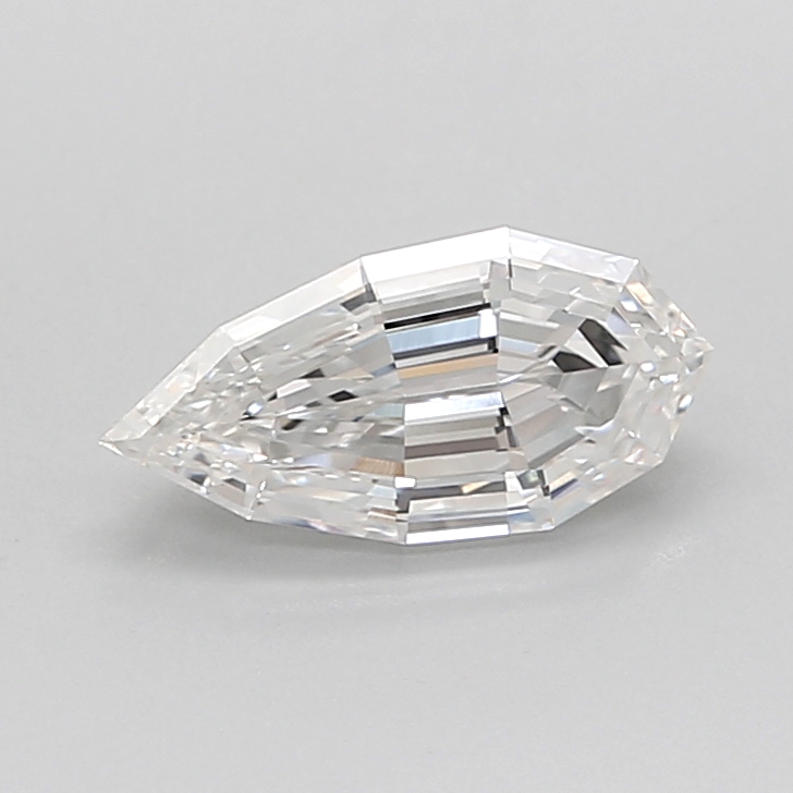 1.13 carat Pear Step Cut lab grown diamond, F VVS2, IGI certified