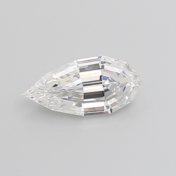 2.13 carat Pear Step Cut lab grown diamond, E VVS2, IGI certified