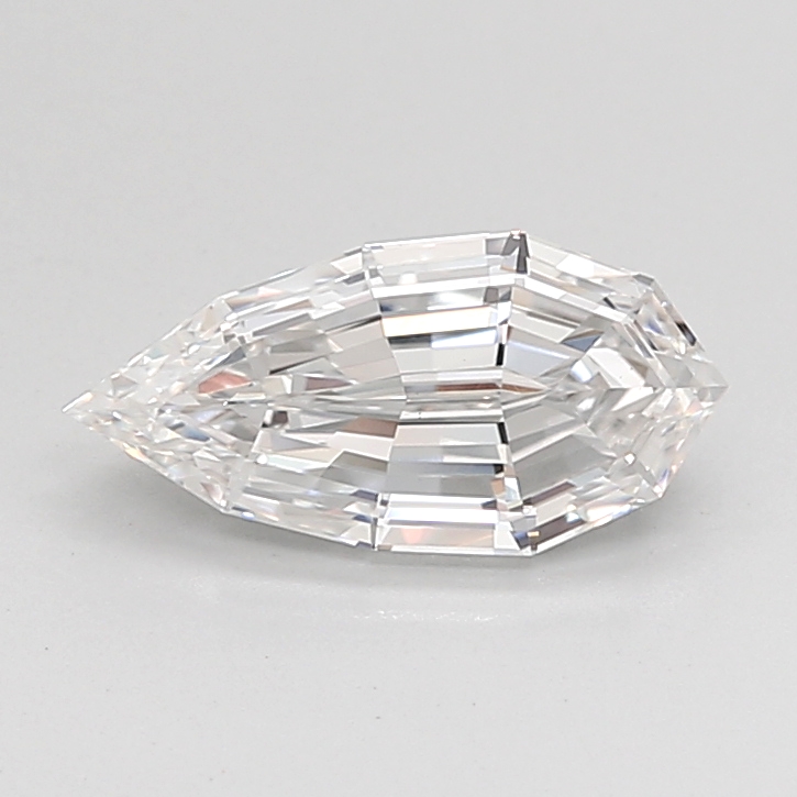 1.13 carat Pear Step Cut lab grown diamond, E VVS2, IGI certified