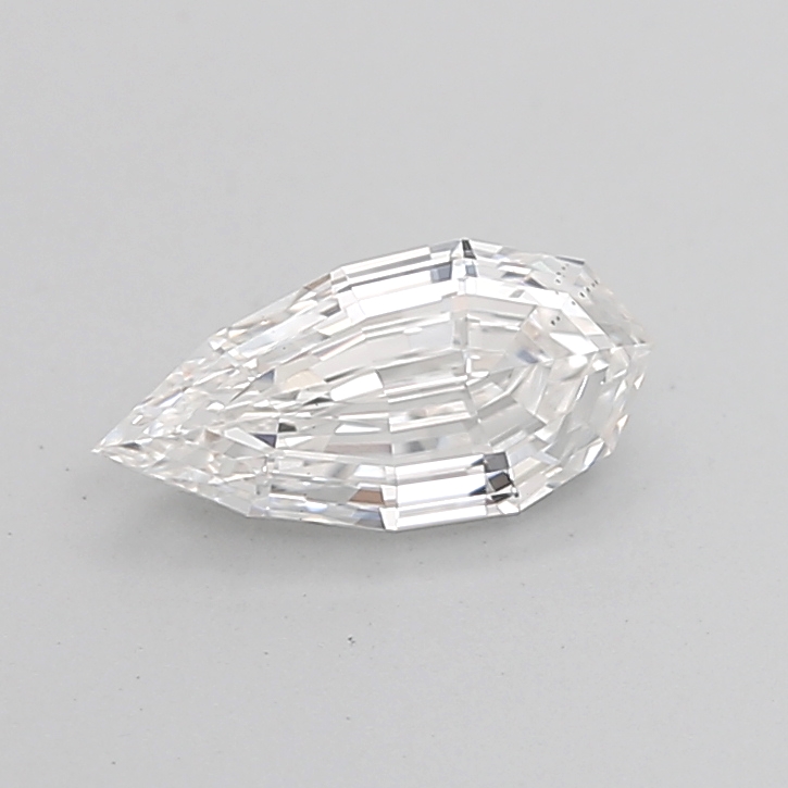 1.14 carat Pear Step Cut lab grown diamond, E VS2, IGI certified