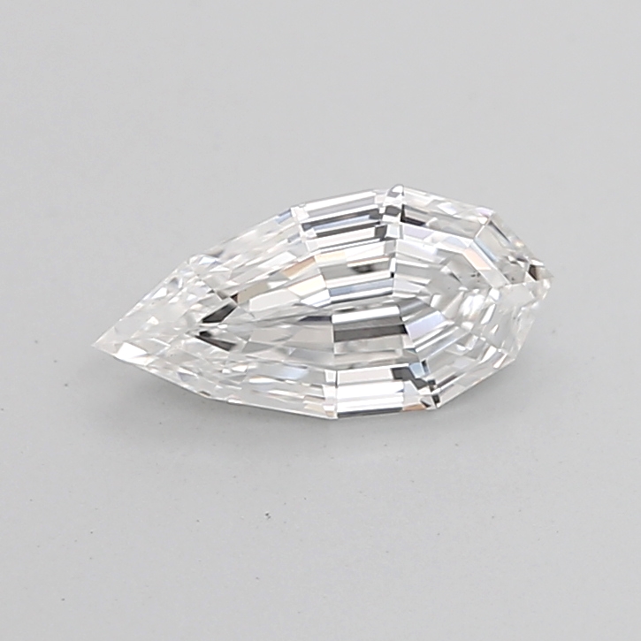 1.11 carat Pear Step Cut lab grown diamond, D VS1, IGI certified