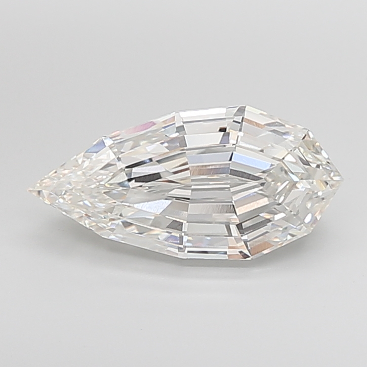 5.24 carat Pear Step Cut lab grown diamond, H VVS2, IGI certified