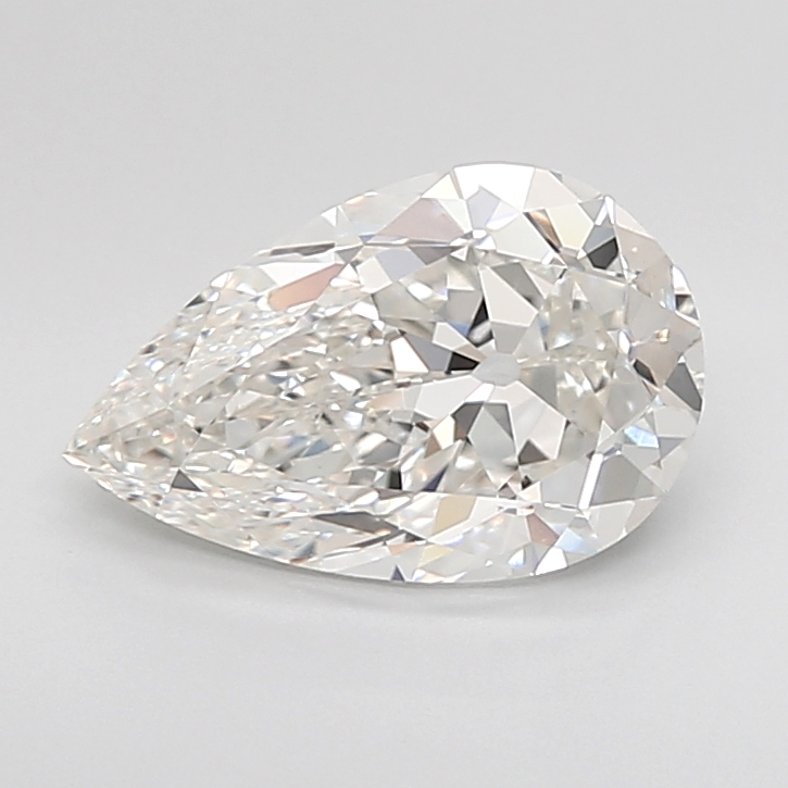 2.57 carat Old Mine Pear lab grown diamond, F VVS2, IGI certified