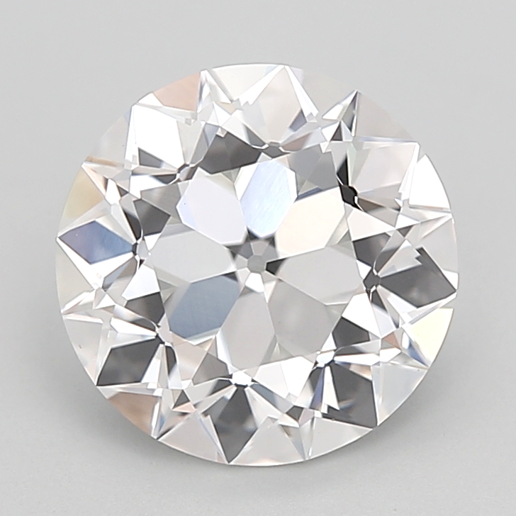 3.06 carat Euro Cut lab grown diamond, F VVS2, IGI certified