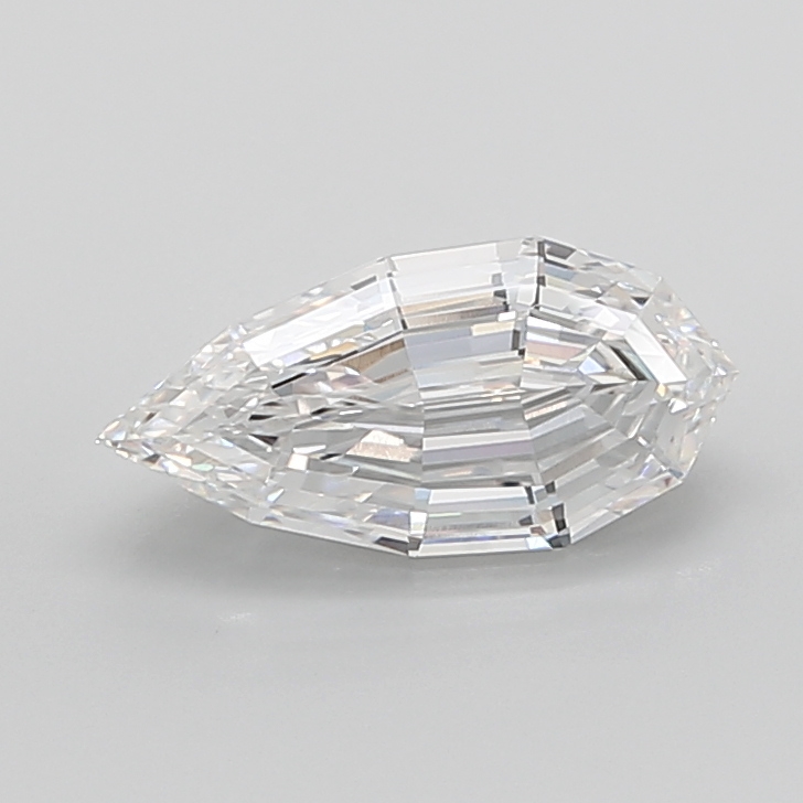 4.42 carat Pear Step Cut lab grown diamond, D VVS2, IGI certified