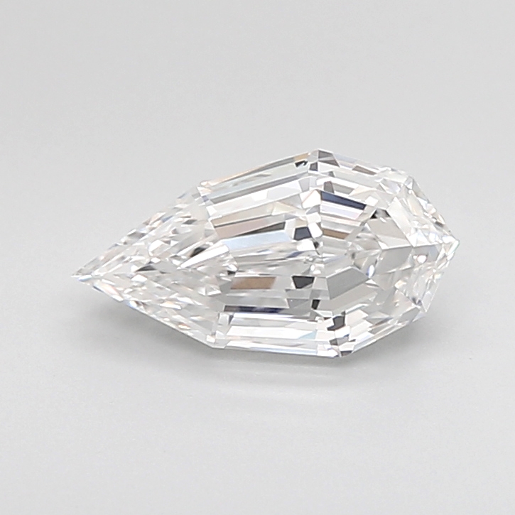 1.02 carat Pear Step Cut lab grown diamond, D VVS1, IGI certified