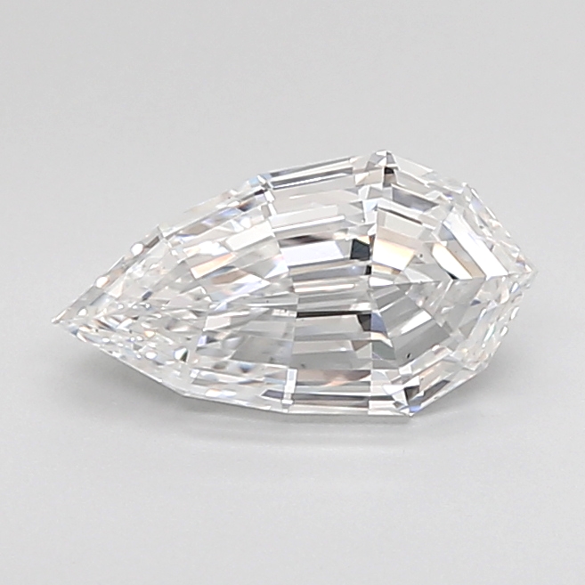 1.01 carat Pear Step Cut lab grown diamond, D VS1, IGI certified