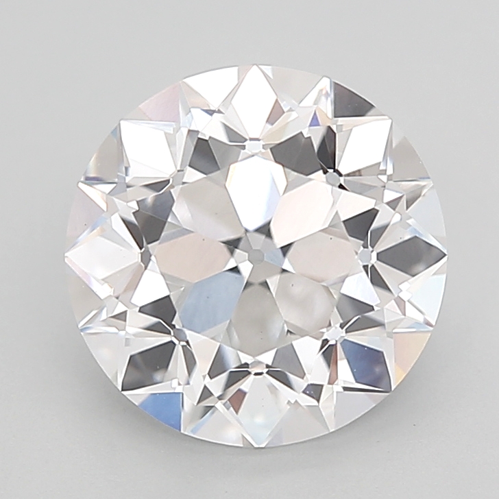 3.09 carat Euro Cut lab grown diamond, E VVS2, IGI certified