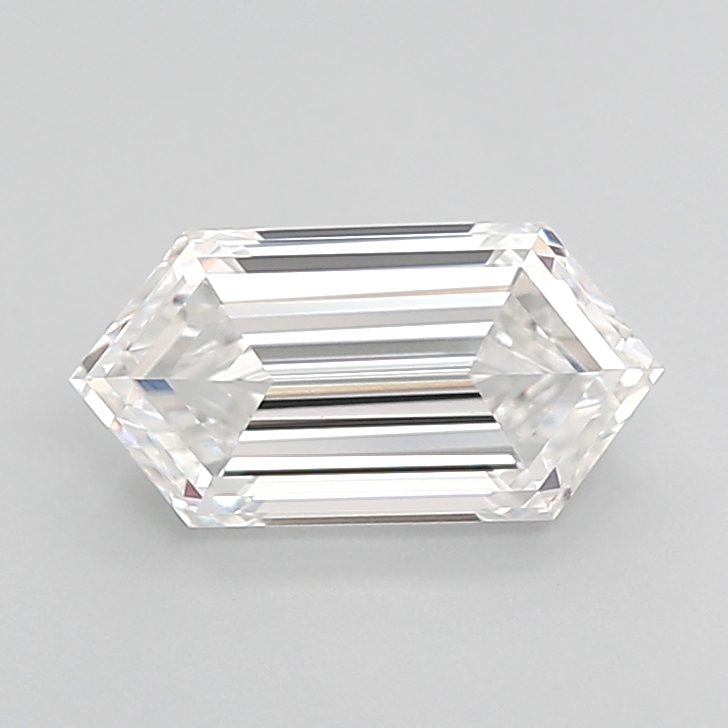 2.07 carat Hexagon lab grown diamond, E VVS2, IGI certified