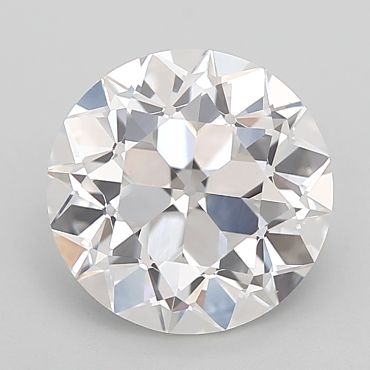 3.08 carat Euro Cut lab grown diamond, F VVS2, IGI certified