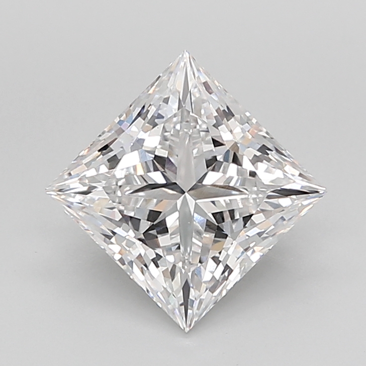 4.08 carat Princess lab grown diamond, D VVS2, IGI certified