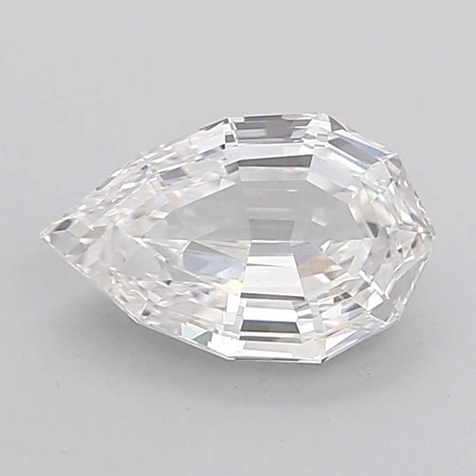 2.33 carat Pear Step Cut lab grown diamond, D VVS2, IGI certified