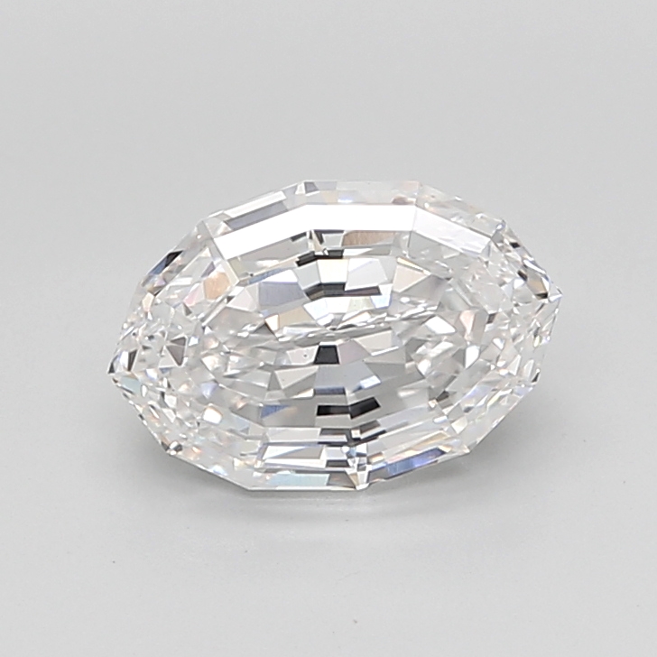 2.62 carat Oval Step Cut lab grown diamond, E VS1, IGI certified