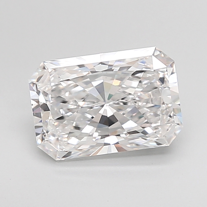 2.54 carat Radiant lab-grown diamond