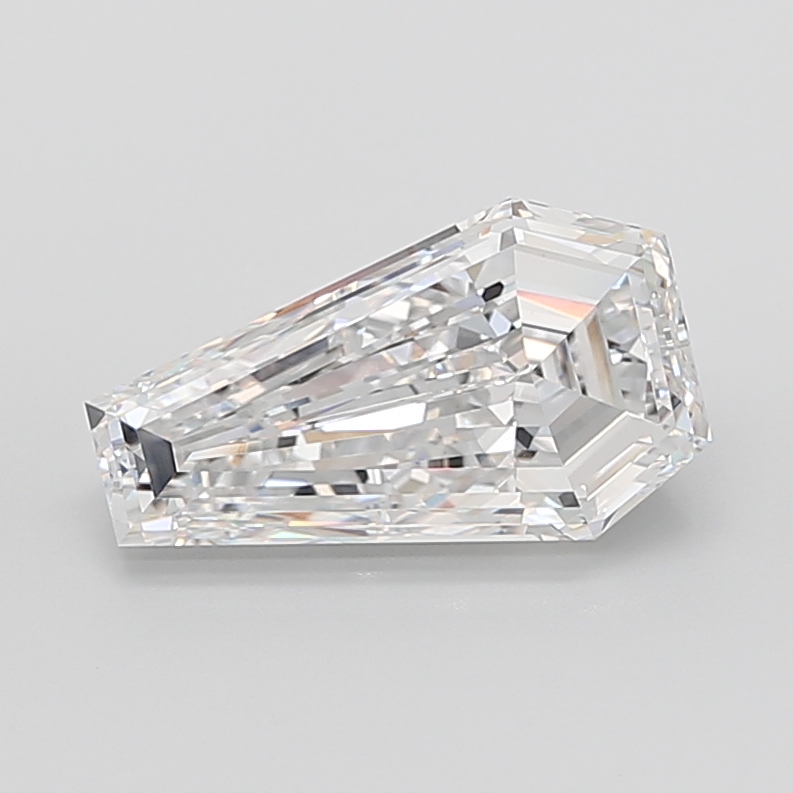 7.02 carat Coffin lab grown diamond, D VVS2, IGI certified