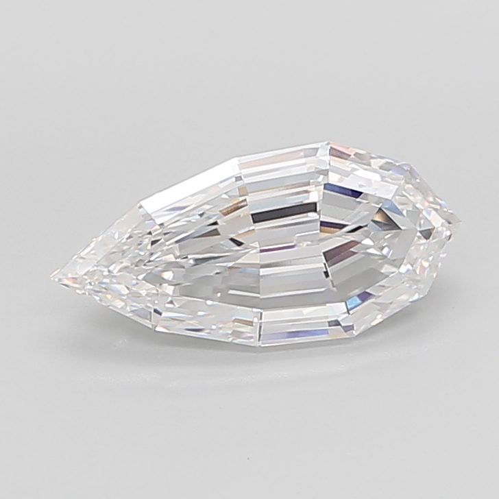 5.31 carat Pear Step Cut lab grown diamond, D VVS2, IGI certified