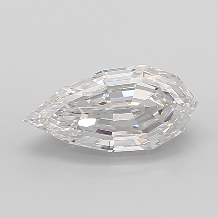 4.34 carat Pear Step Cut lab grown diamond, F VS1, IGI certified