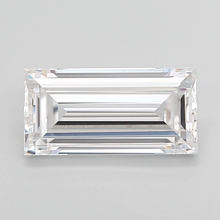 2.06 carat Baguette lab grown diamond, D VS1, IGI certified
