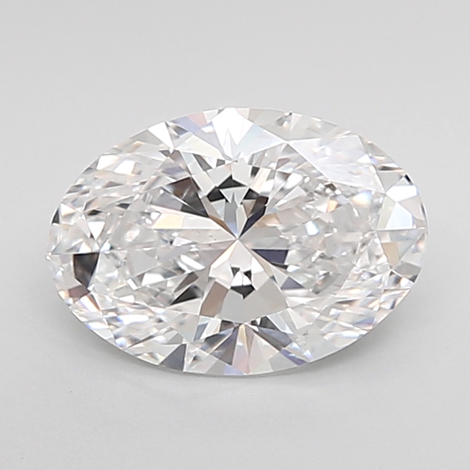 2.05 carat Oval lab grown diamond, D VS1, IGI certified