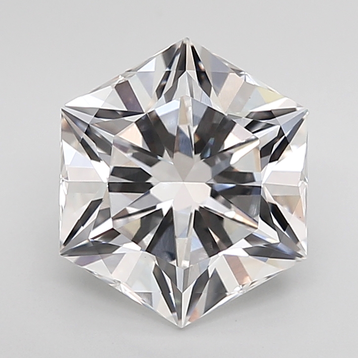 3.53 carat Hexagon Brilliant lab grown diamond, D VVS2, IGI certified