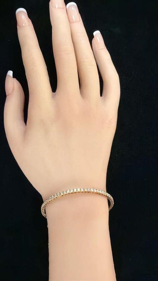 Tennis Bracelet, 14K Rose Gold, stock 1027524