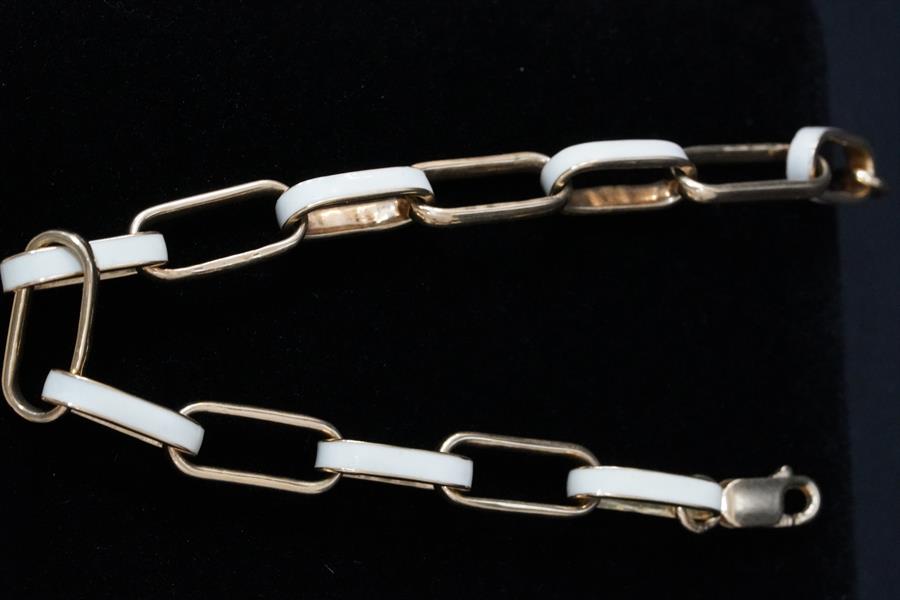 Link Bracelet, 14K Yellow Gold, stock 104065