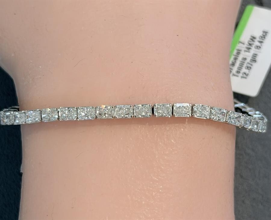 Tennis Bracelet, 14K White Gold, stock 1106261