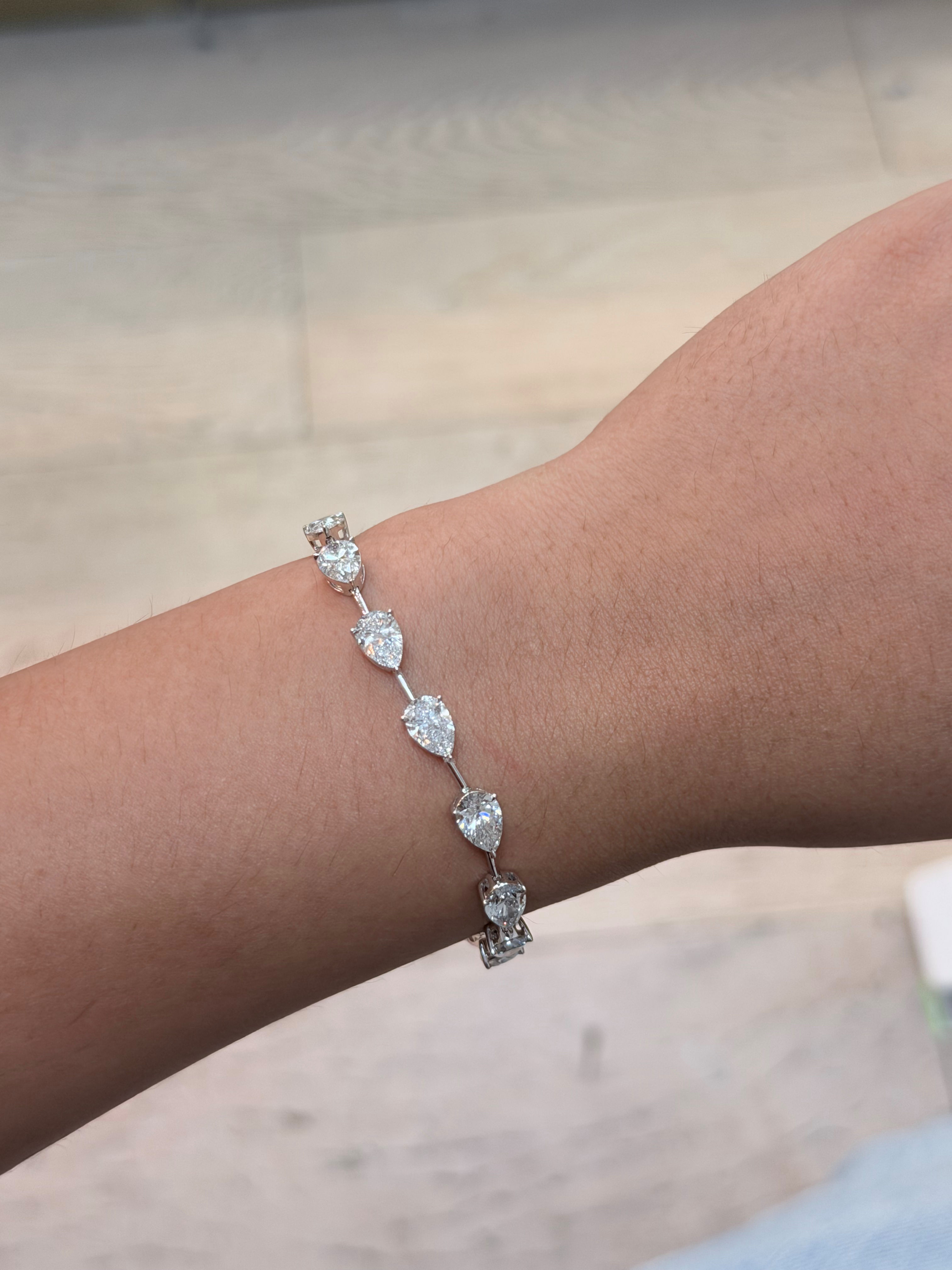 Tennis Bracelet, 14K White Gold, stock 954061