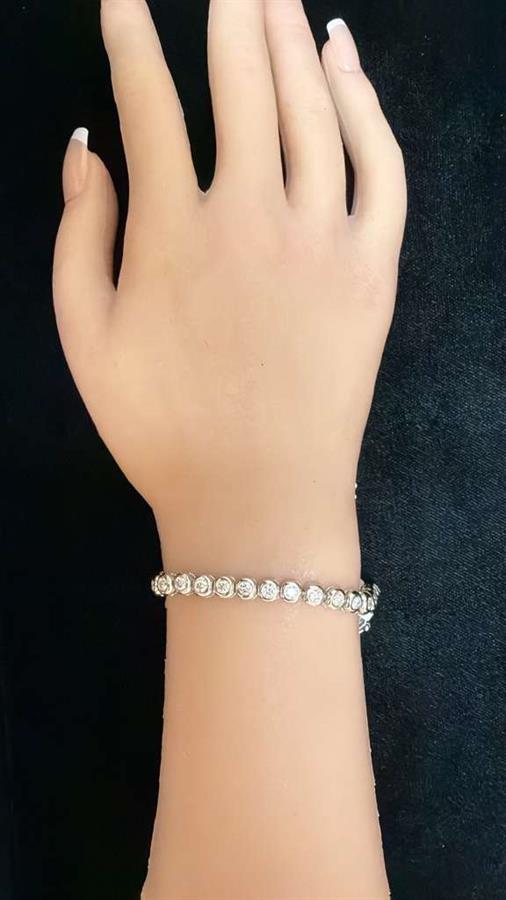 Tennis Bracelet, 14K Yellow Gold, stock 990447