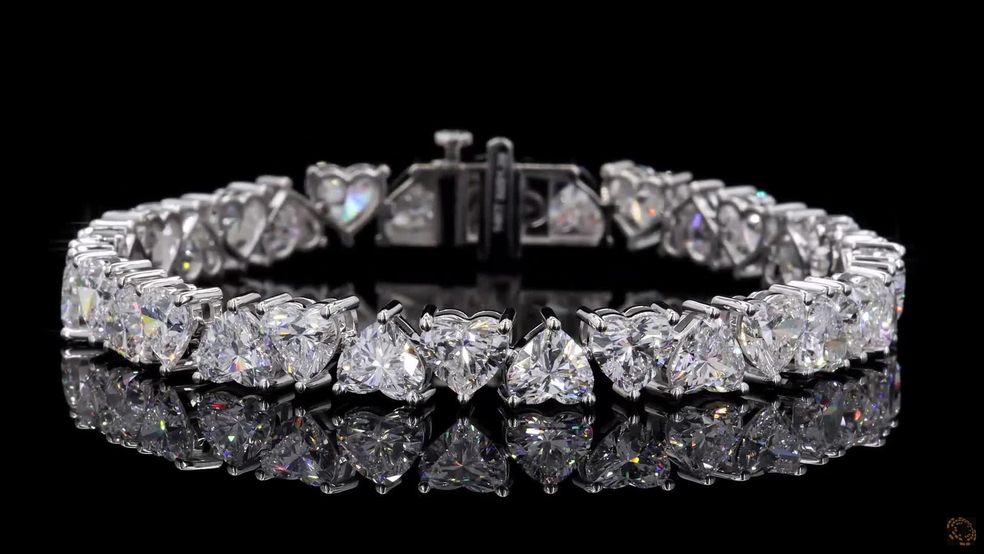 Tennis Bracelet, 14K White Gold, stock GD-2477