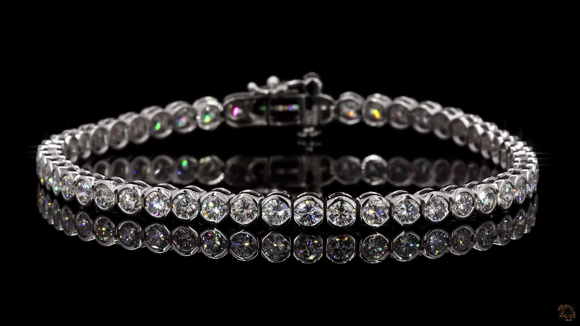 Tennis Bracelet, 14K White Gold, stock TBZ4-2.6-14W