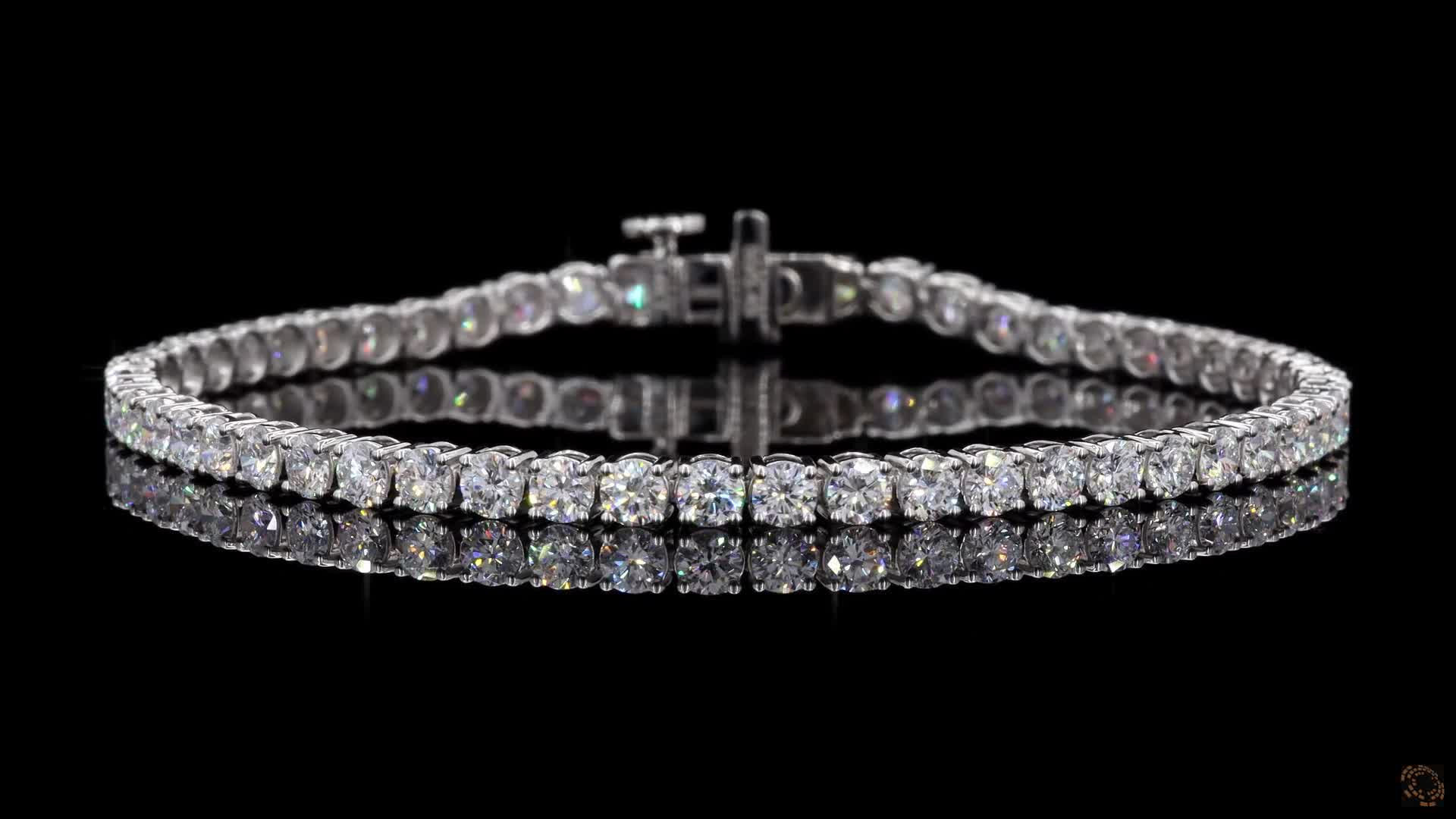 Tennis Bracelet, 14K White Gold, stock TB22-5.7-14W