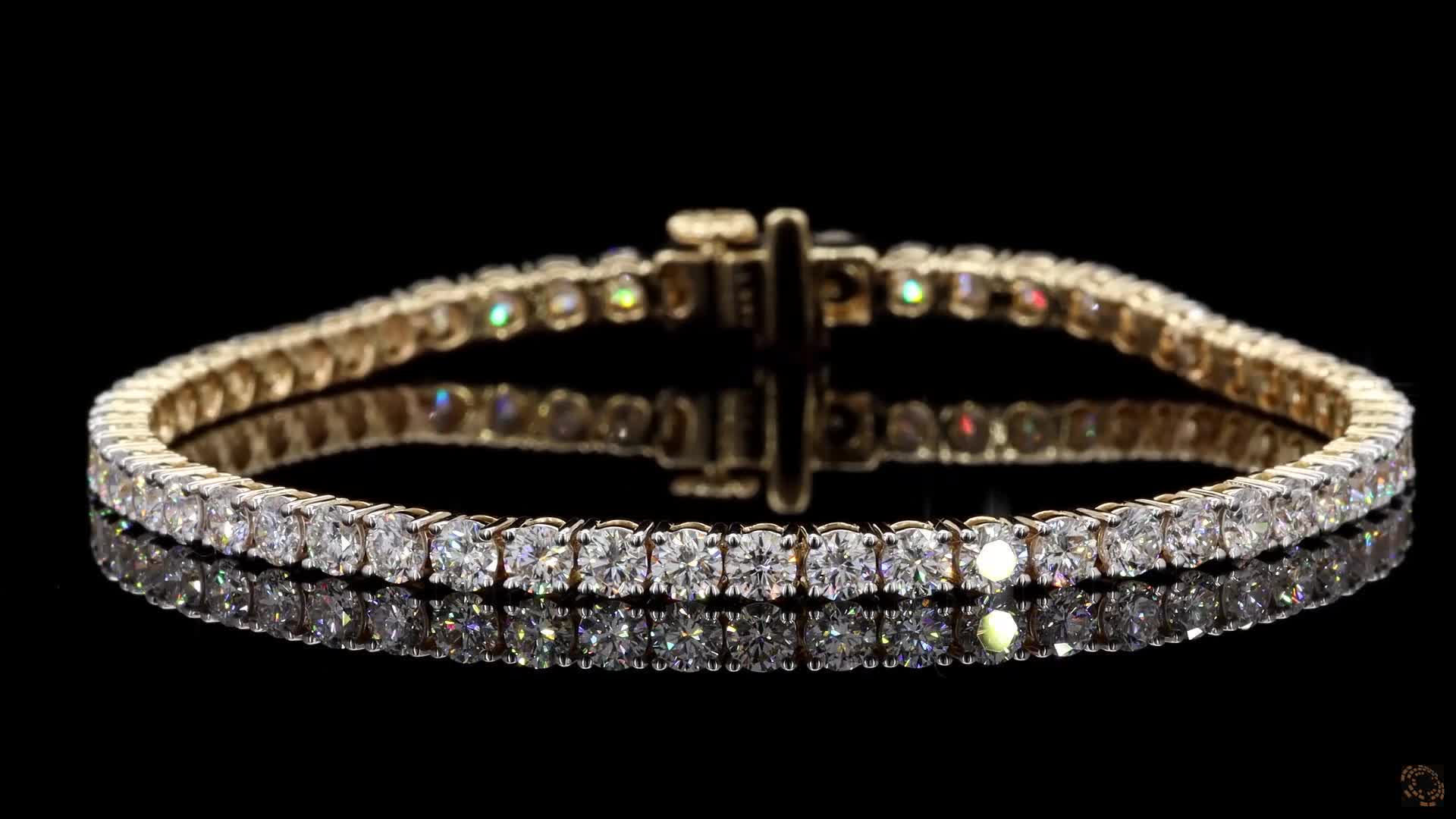 Tennis Bracelet, 14K Yellow Gold, stock TB10-4.0-14Y